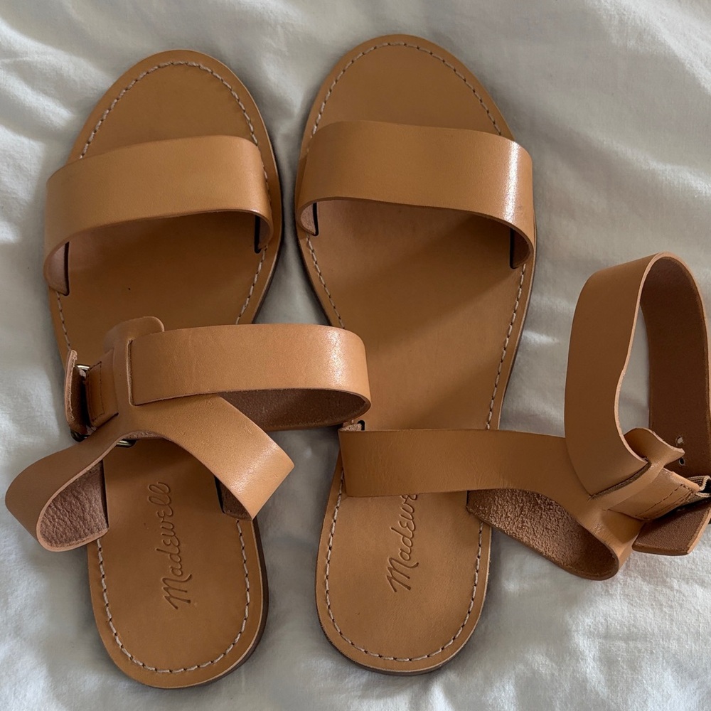 Madewell Boardwalk Brown Leather Sandals